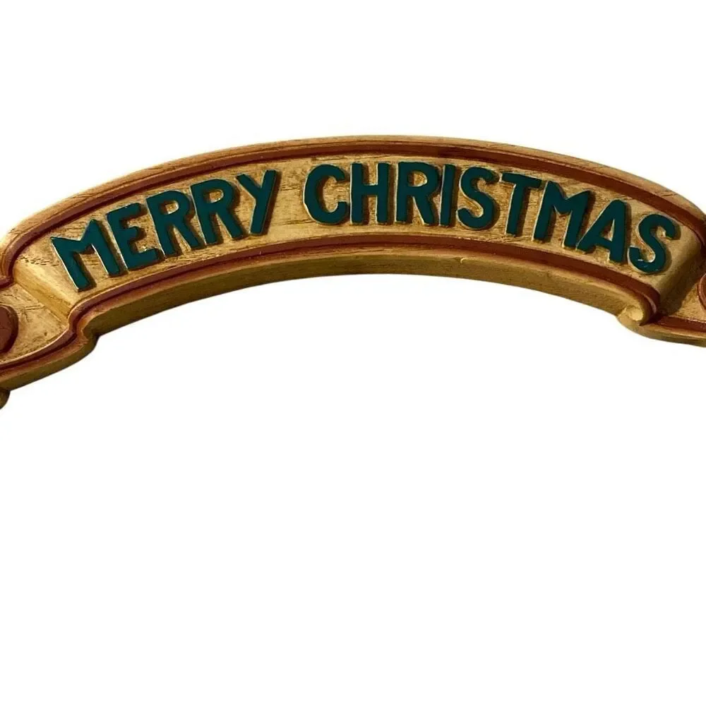 Vintage HOMCO Rustic MERRY CHRISTMAS 15